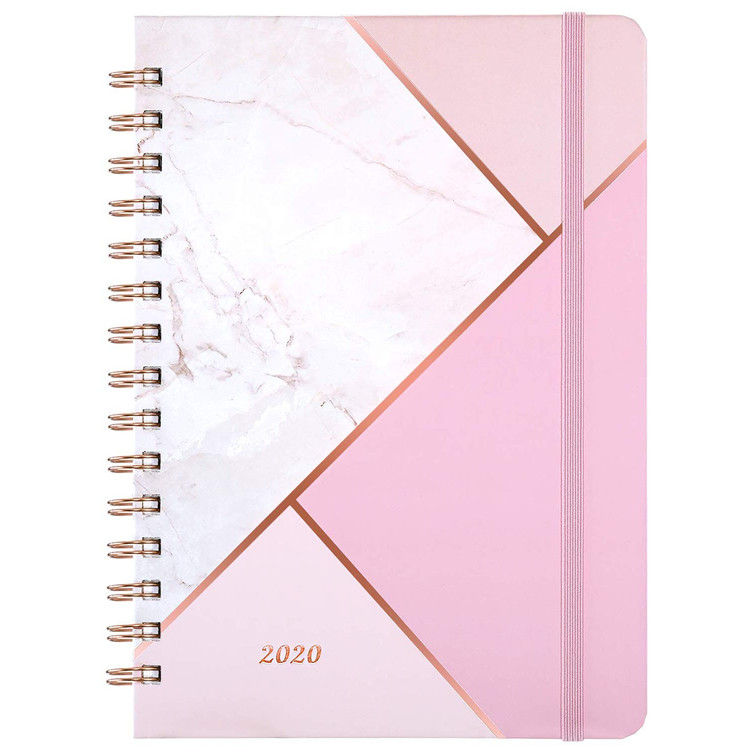 Custom Printing 2020 Hardcover A5 Spiral Paper Note Book Diary Journal Agenda Daily Weekly Monthly Organizer Planner Notebook